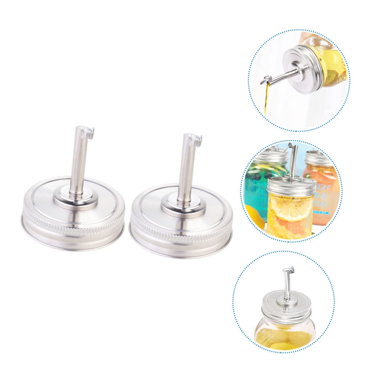 4 Sätze Ersatzdeckel Für Glasausgießer Glasdeckel 2 Stück * 4