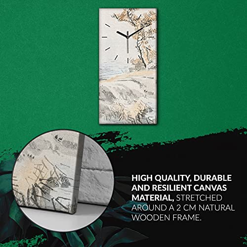 Horloge sur toile 30x60cm pour art mural de salon et image art moderne