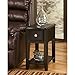 Signature Design by Ashley Breegin New Traditional Wooden Chair Side End Table with Storage, Black