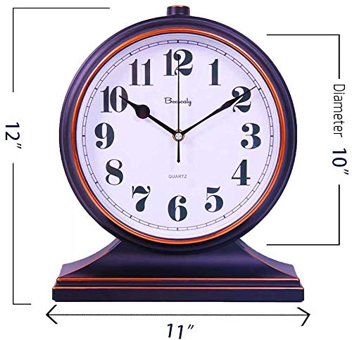 image for Winnie Desk Clock, Retro Desk Clock, 10 Inch Old Desk Clock, Silent an