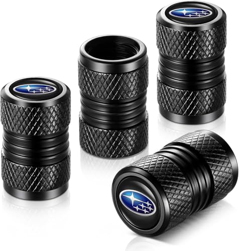 Image of Tire Valve Stem Caps, Compatible with Subaru Series Stem Cap Universal Car Air Cover Car Accessories for Cars, SUV, Truck, Motorcycles 4pcs （Black）