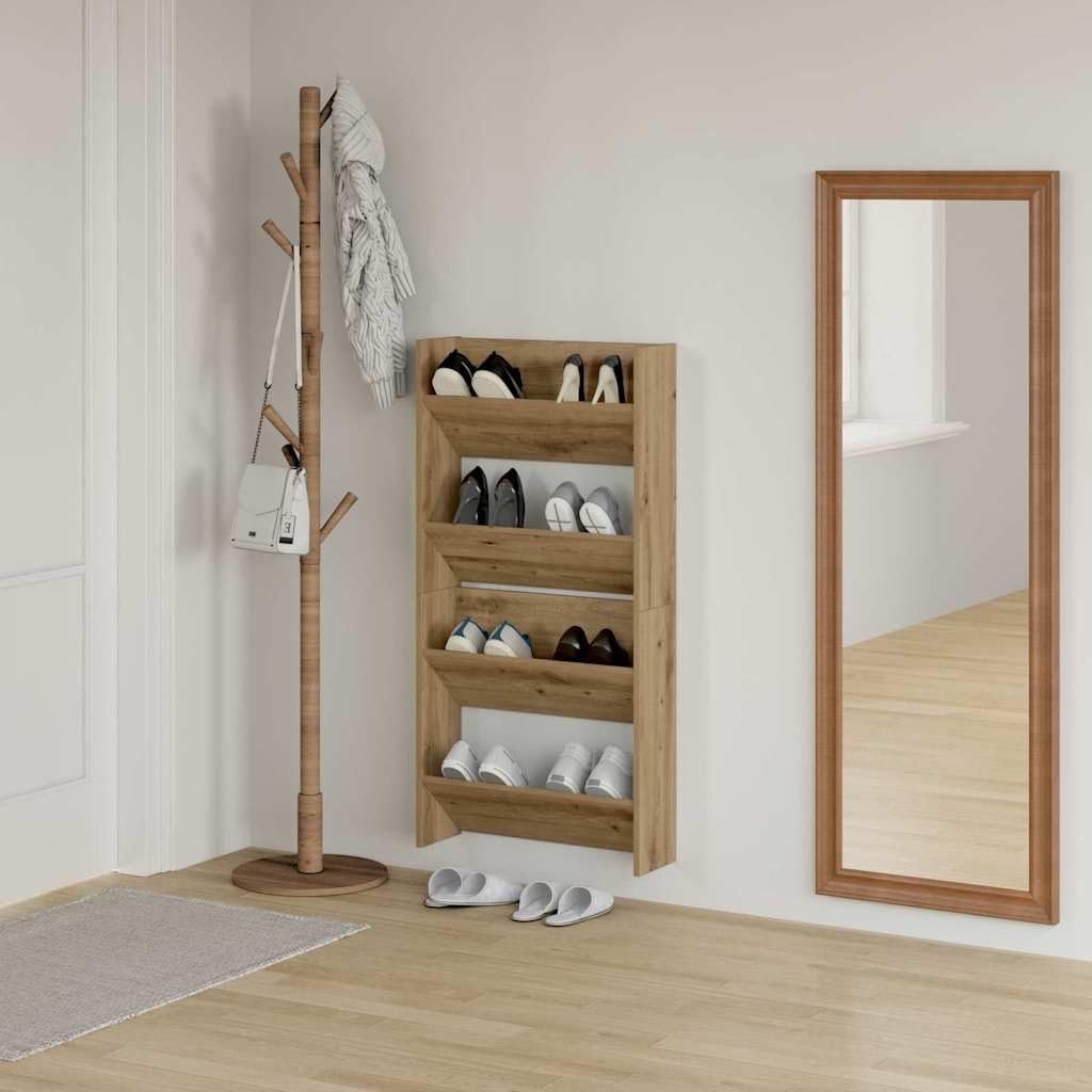 Schuhschrank, 2 Stück, 60 x 18 x 60 cm, technisches Holz