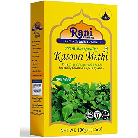 Rani Fenugreek Leaves Dried (Kasoori Methi) 3.5oz (100g) ~ All Natural | Vegan | Gluten Friendly | NON-GMO | Indian Origin Cover