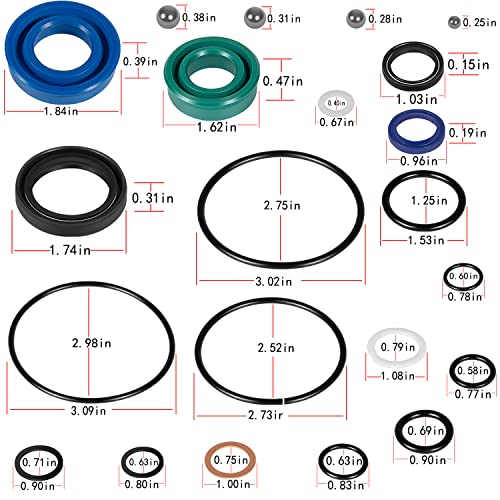 Image of 328.12031 Seal Replacement Kit Full Set for Sears Craftsman 2 Ton Floor Jack Replacement Parts for Hydraulic Repairs
