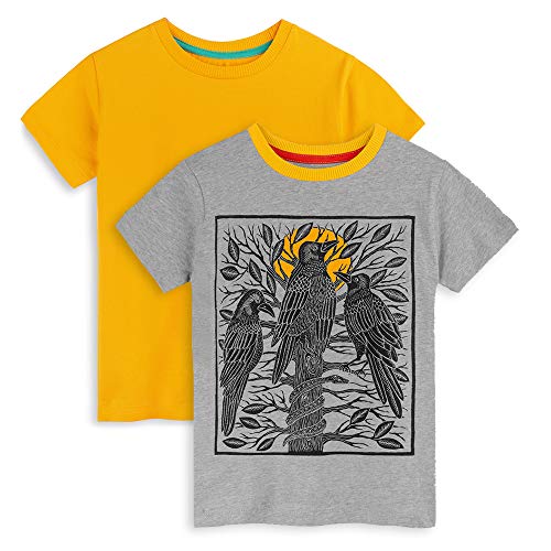 Image of Mightly Boys and Girls' Crewneck Short Sleeve T Shirts | 100% Organic Cotton, Colorful, Soft & Basic Crewneck Tee for Kids