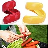 2 Pcs Red and Yellow Sausage Cutter Set Food -Grade Plastic Manual Sausage Spiral Barbecue Hot Dogs Cutter Slicer Kitchen Cutting Gadget, Kitchen and Dining