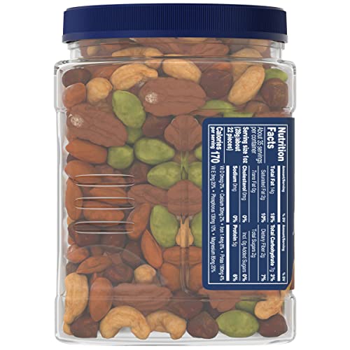 Planters 912210 Unsalted Mixed Nuts, Cashews, Almonds, Hazelnuts, Pecans, Pistachios No Shell, Party Snacks, Plant-Based Protein, Quick Snack For Adults, After School Snack, Kosher thumb #1