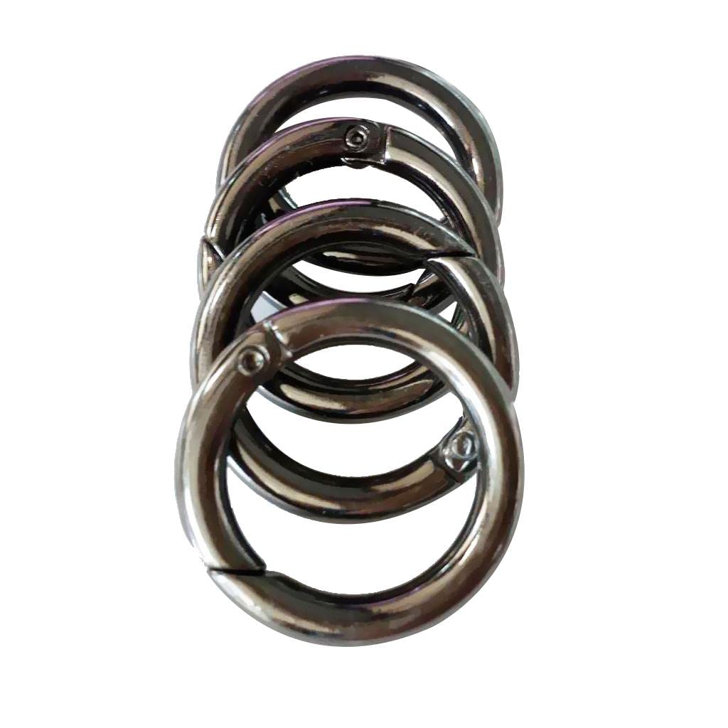 CALANDIS™ 5 Pieces Round Push Gate Snap Hooks Spring Ring Clasp Carabiner Gray 28mm | Other Leathercraft Accessories | Leathercraft Accessories | Leathercrafts-image-10