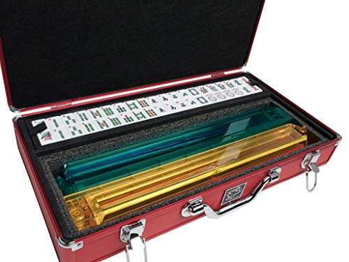 Juego de Mahjong Americano en estuche aluminio rojo