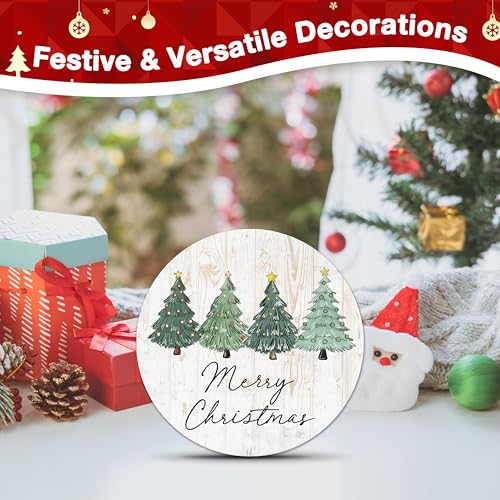 Panneau décoratif en bois de Noël compact pour petits espaces de bureau