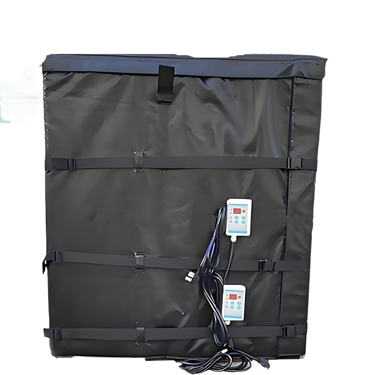 Koc grzewczy do bębna IBC 200L/1000L Wodoodporny, regulowany 0-150℃, 1szt(Black,275gal/1000L120°C)