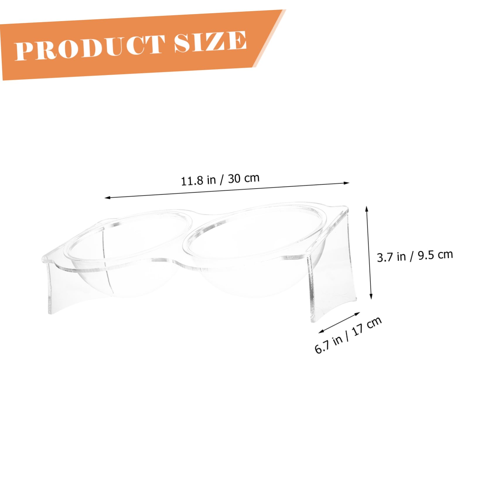 GALPADA Acrylic Cat Puppy Drinking Bowl Double Bowl for Indoor Kittens and Easy to Pet Food and Water Basin with Stable Bottom Design Creative Decorative Pet Accessory