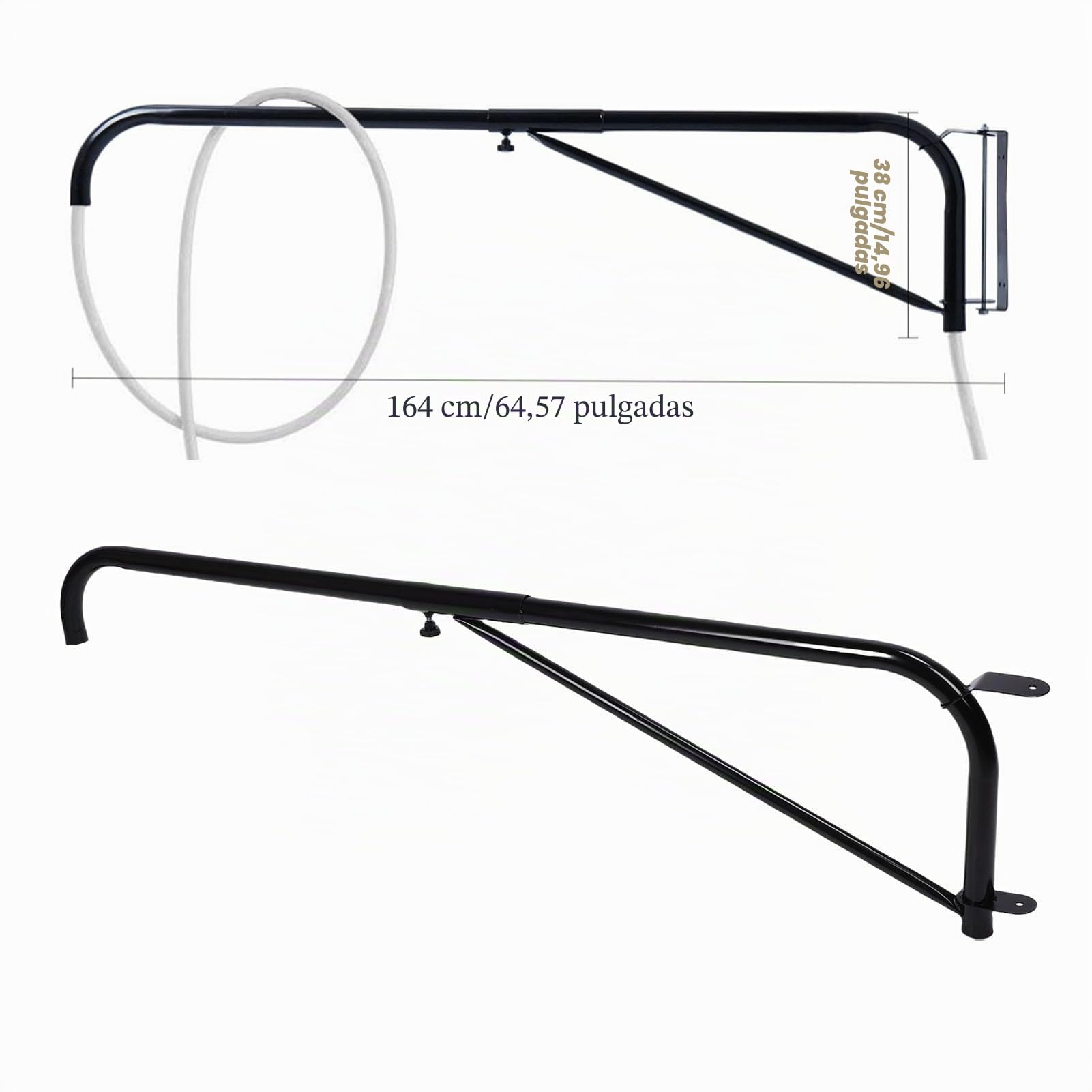 Boom De La Manguera, Placa De Lavado De Caballos, Anti-enredado De La Pared De Pisoteo, Montado En La Pared, Accesorio De Lavado De Caballos Negro
