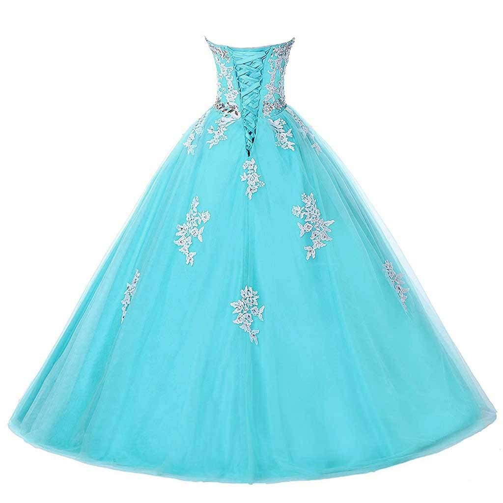 Vantexi Abito da donna elegante in tulle, lungo formale, da sera, da ballo, da sposa