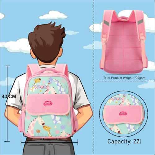 Image of Tinytot 22 Litre 17-Inch Waterproof Large School Bag for Boys & Girls, Kids School Bag, School Backpack for Girls and Boys, for Kids, Ideal for Children