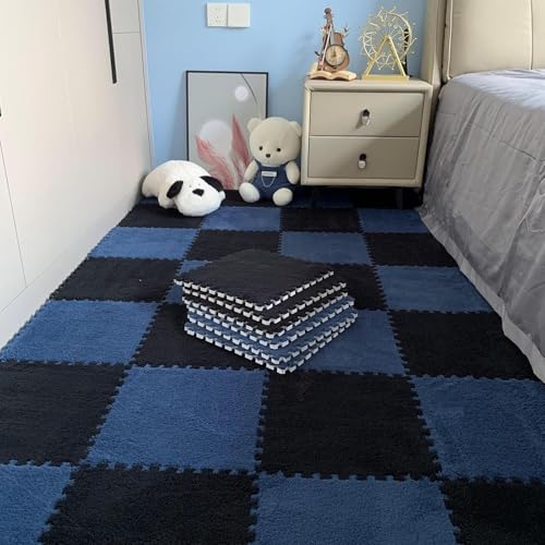 MekUk 30 �t�H�[���C���^�[���b�L���O�^�C���A�X�N�G�A�p�C���J�[�y�b�g�A�m���X���b�v�p�b�`���[�N�A�C���^�[���b�L���O(Navy Blue+Black)