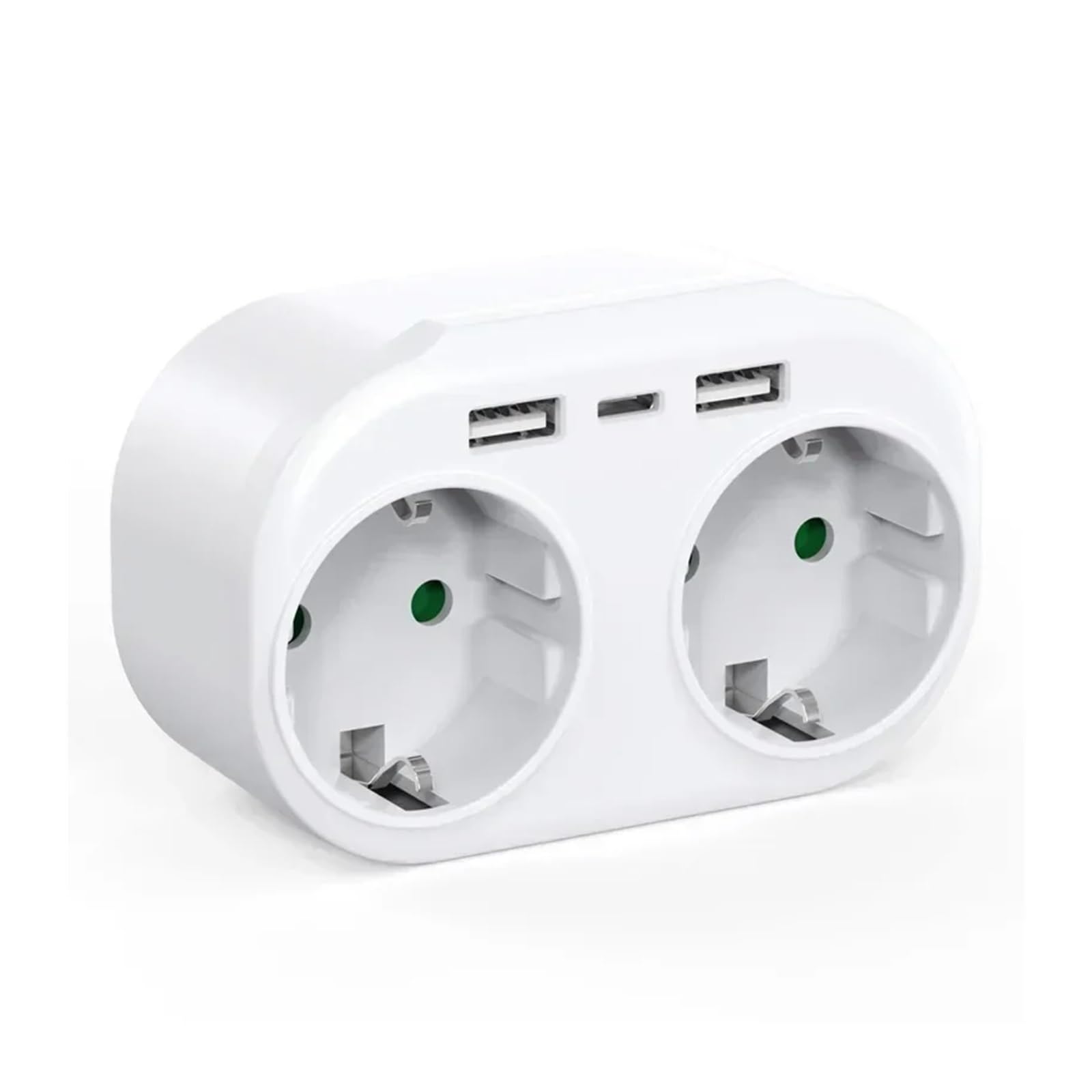 Adaptadores de Enchufe Regleta de enchufes con Tomas de CA y CA, Puertos de Carga, Adaptador de Corriente de Pared, Toma de Corriente de extensión for el hogar y la Oficina(3pcs)