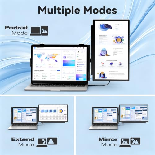 Image of domyfan Laptop Screen Extender 15.6 inch FHD 1080P IPS Portable Monitor, USB-C Plug and Play Dual Screen with 100% sRGB Color Accuracy, for Windows Mac Android Chrome Laptops 13 inch to 17 inch