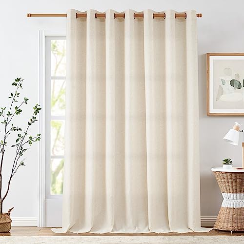 Linen Extra Wide Patio Curtain 100 Inch for Silding Glass