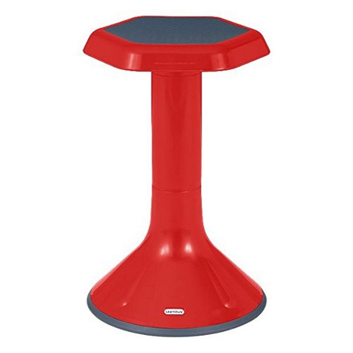 Learniture Backless Active Learning Stool for Office Desks and Classrooms, Active Learning Wobble Chair with Rocking Motion, 20"H, Red