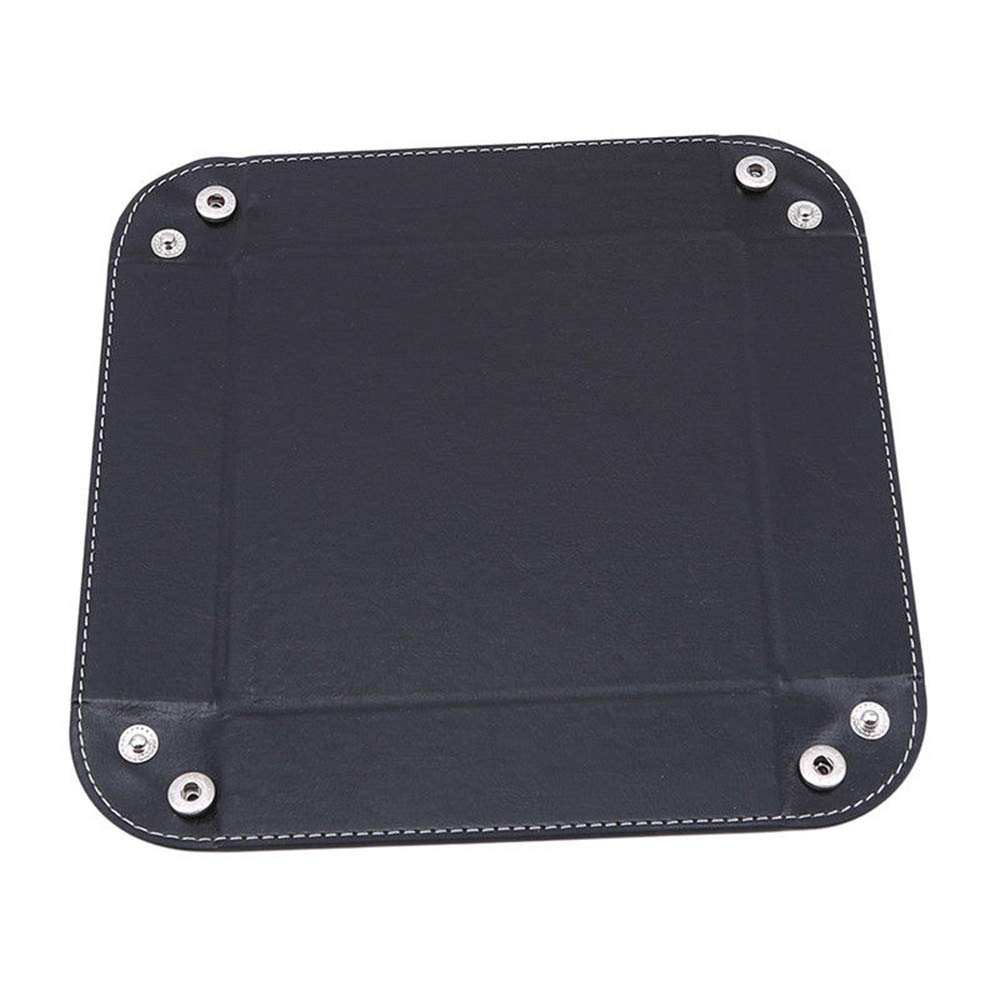 Yolistar Bandeja de almacenamiento de cuero rectangular para oficina, llaves, monedas, teléfono móvil