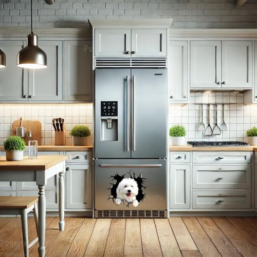 Image of Cute Dog Stickers for Car Window Decals Waterproof Funny Sticker (Bichon Frise Sticker)