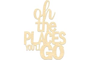 Oh the Places You'll Go Sign: Wooden Backdrop Laser Cut Sign