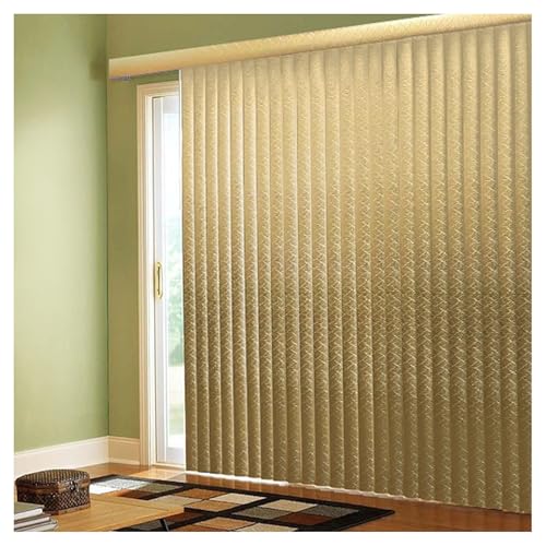 BlindDen - Vinyl Vertical Window Blinds for Home - Vertical Blinds for Sliding Glass Doors - Infinity Gold, 86