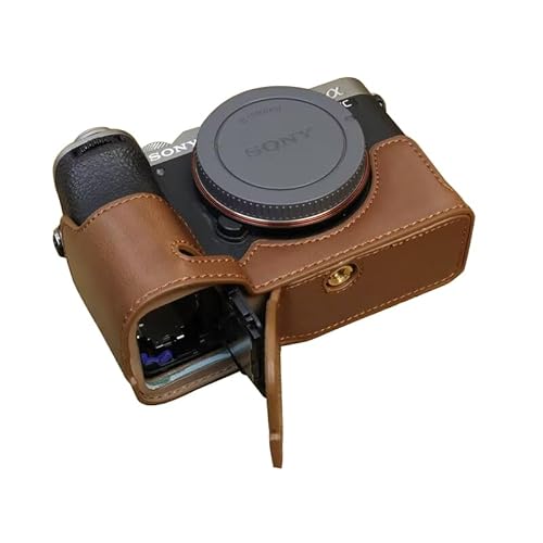 SIUTATDSH カメラケース PUレザー 適用 SONY ソニー A7C2 a7cii a7c m2ケース カメラホルダー、耐震・耐衝撃・便携・三脚設置でき、電池交換でき。 (コーヒー色)