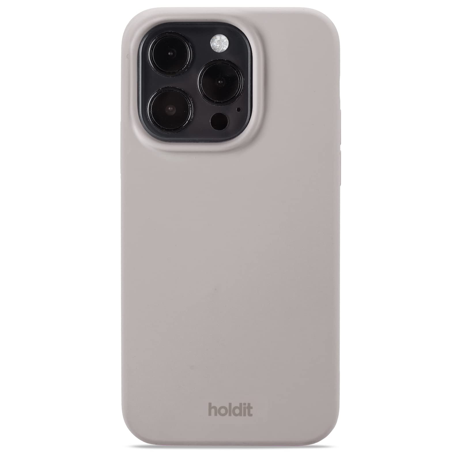 holdit Silikonhülle iPhone 14 Pro – 0,8mm Ultra dünn Taupe