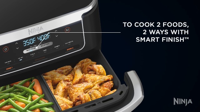 Ninja Foodi 6-in-1 DualZone FlexBasket Air Fryer w/7-QT MegaZone