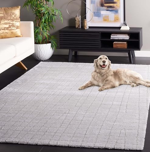 Safavieh Neptune Collection Geometric Area Rugs for Living Room Dining Room Bedroom Short Pile Light Grey 3ft x 5ft - Image 2