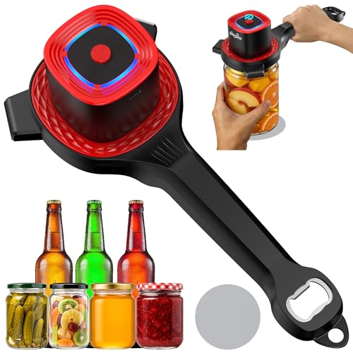 Ouvre-Boîte électrique, Ouvre-Boîte de Conserve Automatique à Une Touche, Rechargeable Ouvre-Bocal électrique, Ustensile de Cuisine pour Seniors, Arthrite...