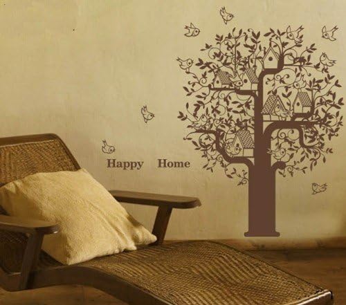 Amazon.com: Nature Decal Wall Stickers Vinyl Wall Decal Tree Bird Birds ...
