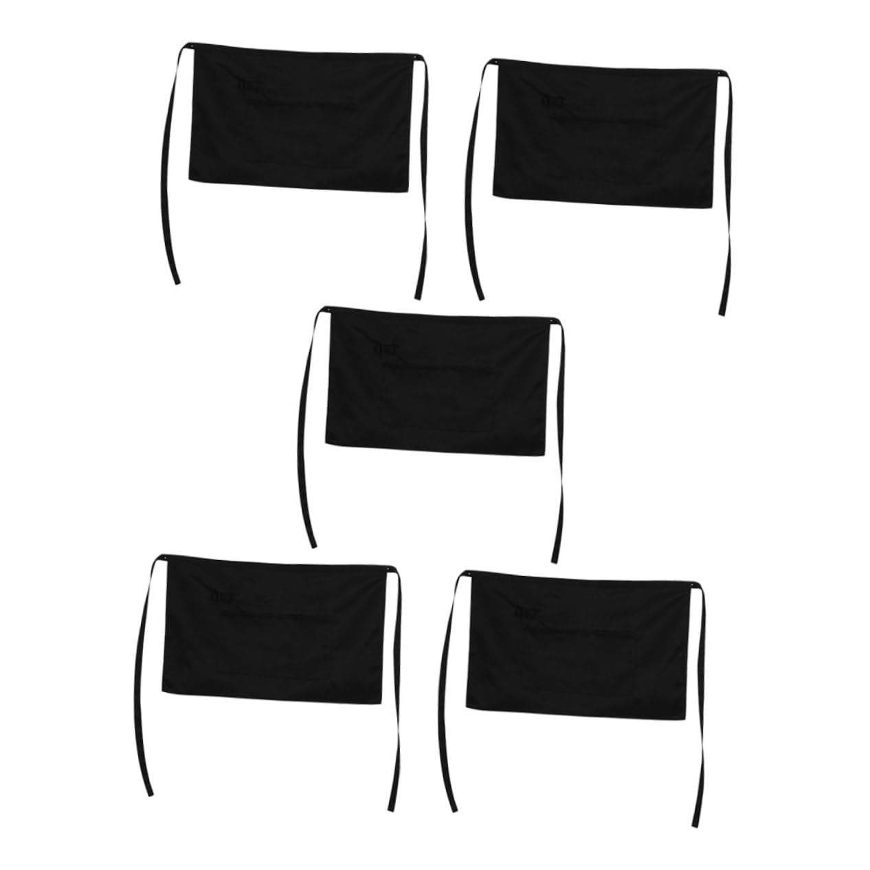 VICASKY 5pezzi Grembiule Cameriere con Tasche Mezzo Grembiule per Sala da Tè e Bar Design Moderno e Comodo Materiale Facile da Pulire Adatto per Uso Professionale
