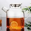 Teekannen GAOLILI Hitzebeständige Glas Kaltwasserflasche Wasserkocher Großraum Wasserkocher Glas Brew (Kapazität : 1.6l)