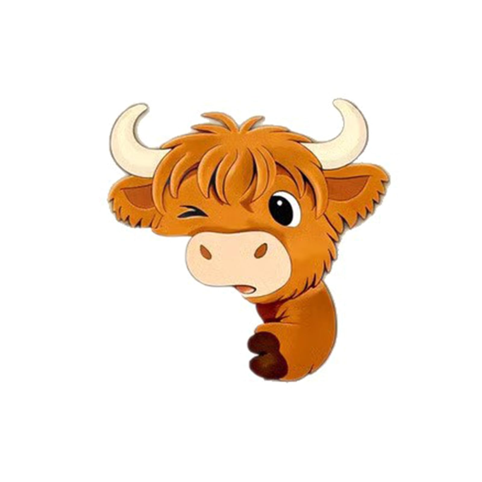 Humorous Cow Wall Sticker Farm Cattle Design Peeking Cow Decal for Kids Room or Country Fashion House Odd Home Addition