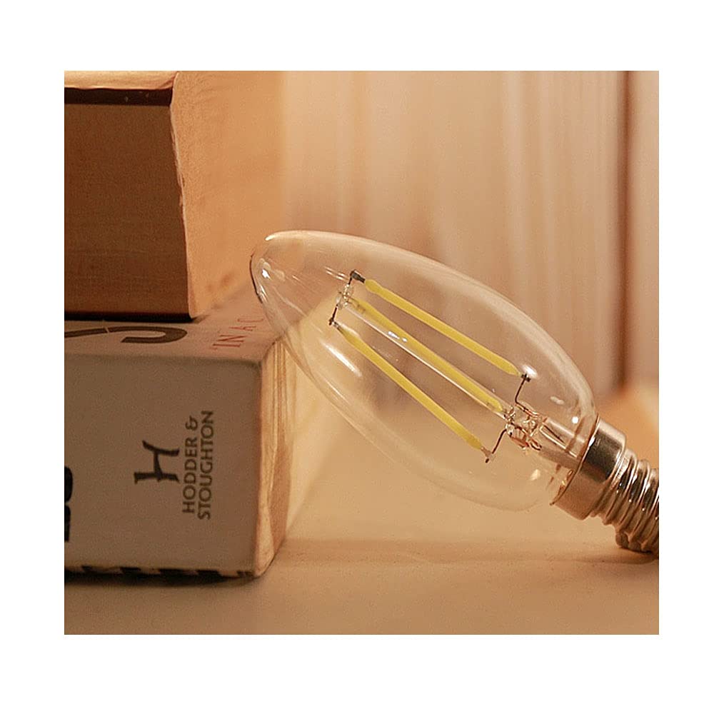 Lampadine a Candela LED E14,Lampadine a LED C35 a Vite Piccola Candelabri Non Dimmerabili Lampadina a Filamento Bianco Freddo 6500K 4W(Equivalente a 40W) 20 Confezioni