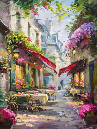 Peinture numéro ville pour sublimer votre salon avec une décoration murale 100x135cm