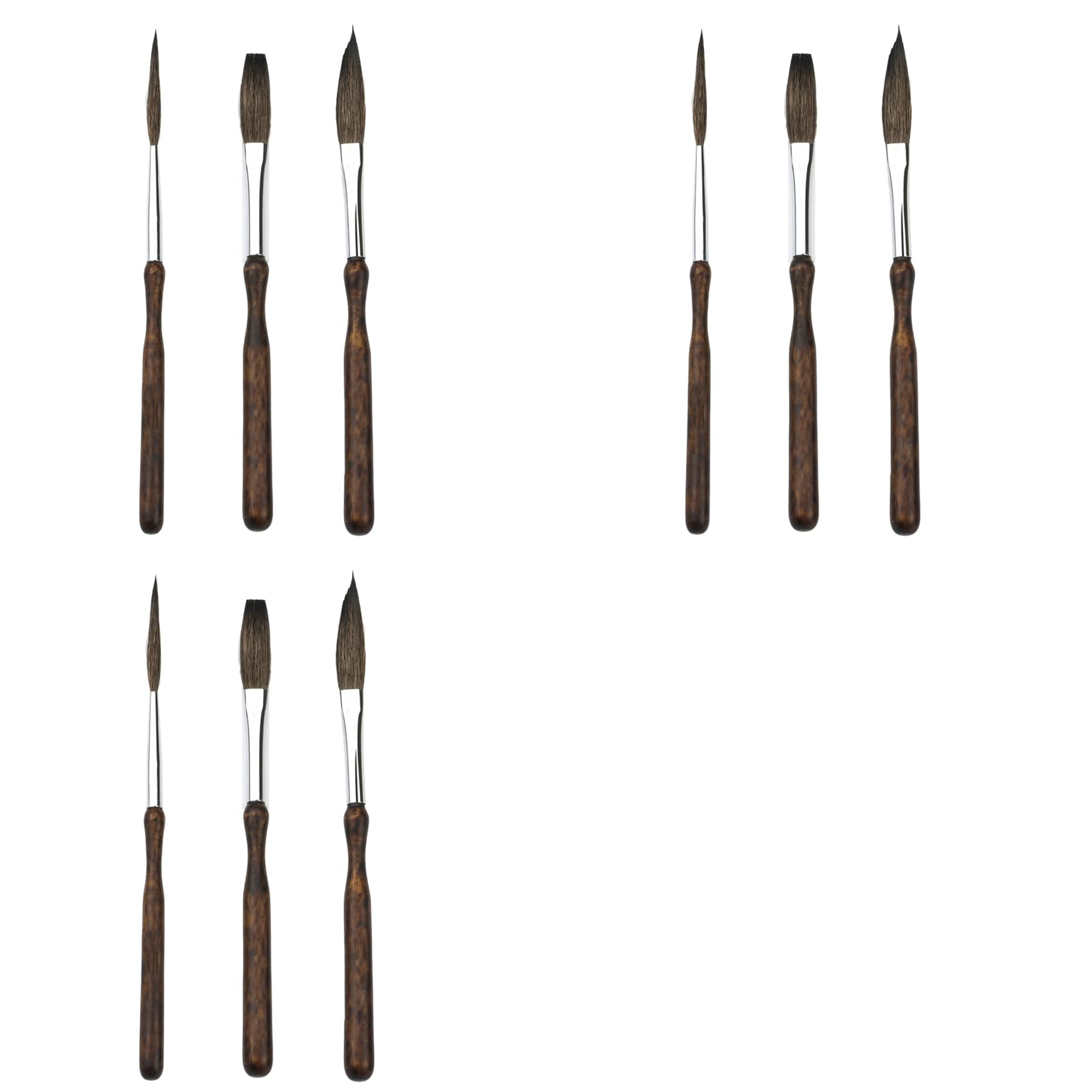 Jnchdghwa Pinstriping Brush Kit,9 Pcs Professional Striping Brushes Long Liner Script Scroll Rigger Brushes