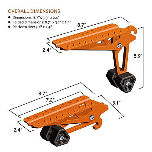 COWVIE-Foldable-Car-Door-Step-Stand-Pedal-Access-To-Vehicles-Top-Roof-Both-Feet-Stand-Pedal-Ladder-For-Most-SUV-Truck-Jeep-Orange-Fit-F150