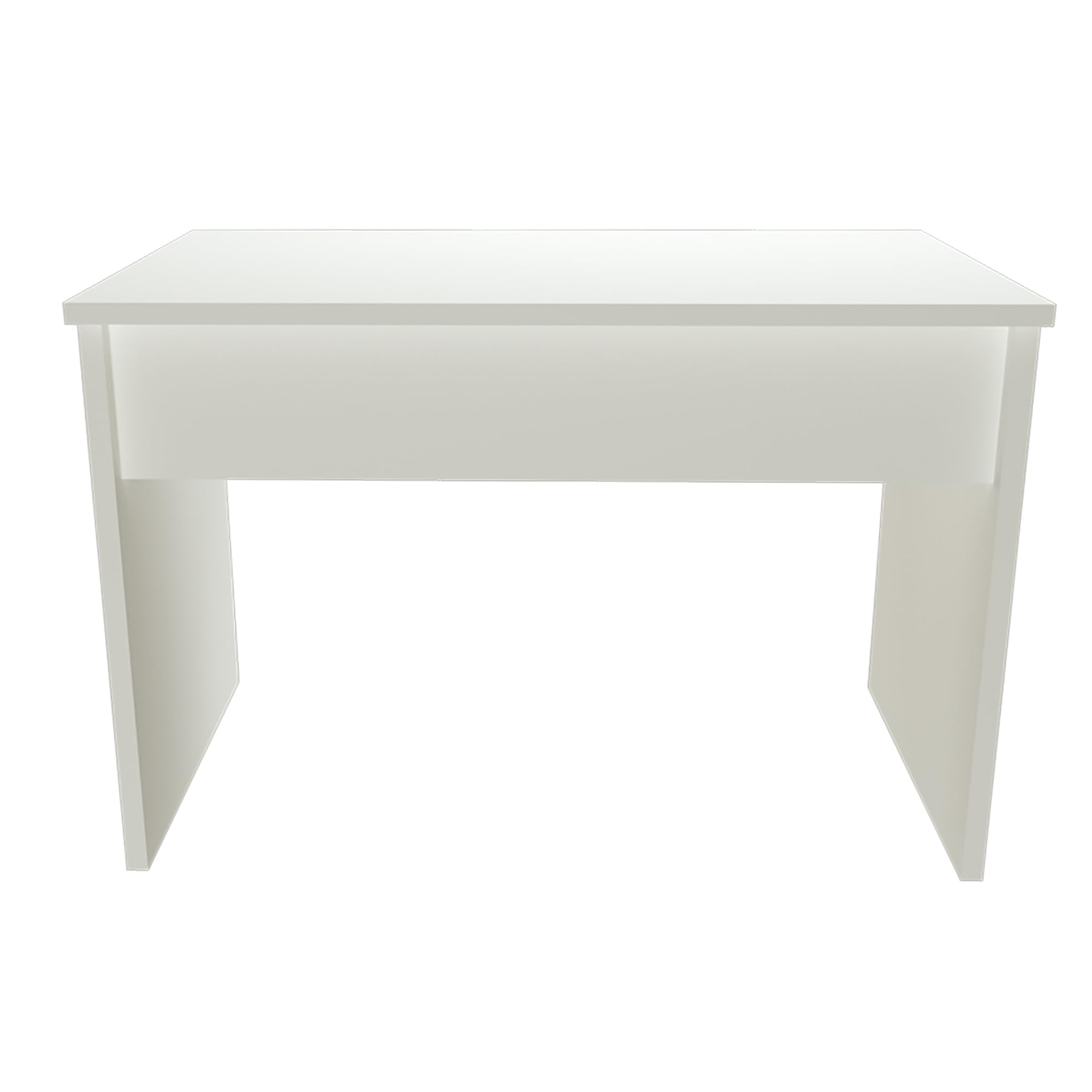 Henor Mesa Escritorio en Madera 100 x 80 x 75 cm con Niveladores para Ordenador Y Estudio En Oficina O Habitación. Blanco.