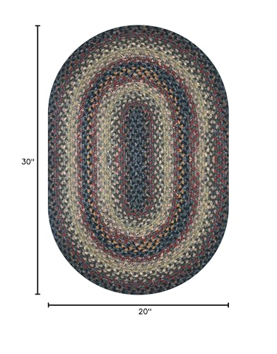 Homespice-Enigma-Oval-Cotton-Braided-Area-Rug-20-x-30-Black-Reversible-and-Durable-100-Soft-Cotton-Fabric-Farmhouse-Country-Primitive-Style-30-Day-Risk-Free-Purchase Homespice Enigma Oval Cotton Braided Area Rug 20 x 30 Black Reversible and Durable 100 Soft Cotton Fabric Farmhouse Country Primitive Style 30 Day Risk Free Purchase