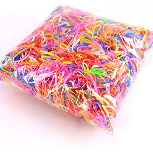 Maimilk 1000Pcs Multi Candy Color Tpu Baby Girl's Kids Hair Holder Hair Tie Elastic Rubber Bands