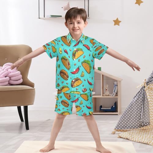 Image of Boccsty Ice Cream Drip Boy Summer Shorts Sets Hawaiian Toddler Boys T-Shirt & Pants 2 Pcs 3T-10T