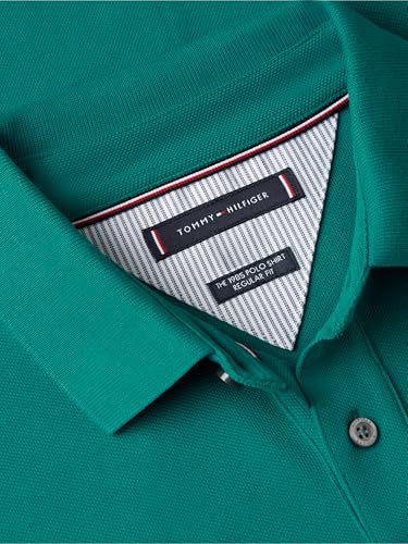 Image of Tommy Hilfiger Men's Short Sleeve Polo Shirts in Regular Fit With Stretch and Organic Pique Cotton