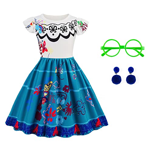 Gridamea Disfraz Isabella Encanto Vestido de Mirabel para niñas, disfraz de Isabela para niños...