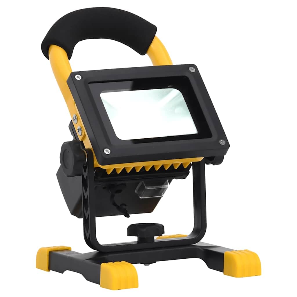 Faretto LED ricaricabile, 30 W, luce da lavoro con 1500 lumen, proiettore portatile per officina, cantiere e campeggio, bianco freddo 6000 K