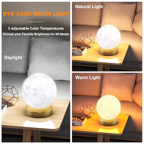 Doraubia Lâmpada de terapia de luz, lâmpada solar de 10.000 Lux com 3 temperaturas de cor, brilho aj