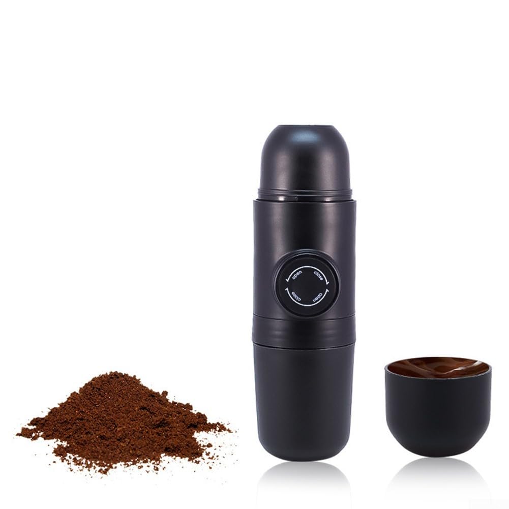 Macchina per caffè espresso manuale portatile, mini macchina per caffè manuale compatibile con caffè macinato in capsule